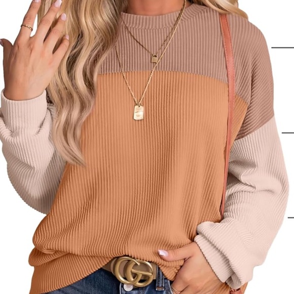 Colorblock Ribbed Sweater - Picture 2 of 6